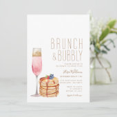 Champagne Pannenkoek Brunch & Bubbly Vrijgezellenf Kaart (Staand voorkant)