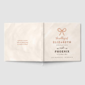 Champagne Parel Lint Elegant Vierkant Trouw Gastenboek (Volledig)