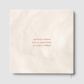 Champagne Parel Lint Elegant Vierkant Trouw Gastenboek (Achterkant)
