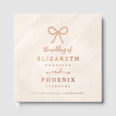 Champagne Parel Lint Elegant Vierkant Trouw Gastenboek (Voorkant)