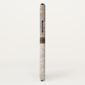 Champagne-Pareltjes, beige Damask en Ribbon Case-Mate iPhone Case (Achterkant / rechts)