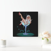 CHAMPAGNE PARTY GIRL VIERKANTE KLOK (Huis)