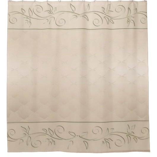 Champagne Patterned Design Douchegordijn (Voorkant)