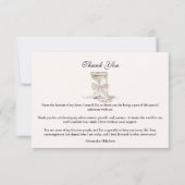 Champagne Pearl Bow Graduation Bedankkaart (Voorkant)