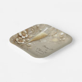 Champagne & Pearl Elegant Wedding Shower Papieren Bordje (Gebogen)