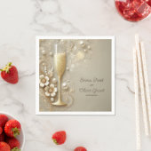 Champagne & Pearl Elegant Wedding Shower Servet (Insitu)
