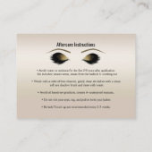 Champagne Pearl Lashes Refer Friend Aftercare Aanbevelingskaartje (Achterkant)