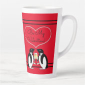 Champagne Penguins Latte Mok (Rechts)