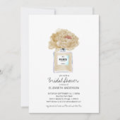 Champagne Peonies en Vrijgezellenfeest van parfum Kaart (Voorkant)