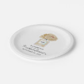 Champagne Peonies en Vrijgezellenfeest van parfum Papieren Bordje (Gekanteld)