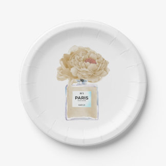 Champagne Peonies en Vrijgezellenfeest van parfum Papieren Bordje