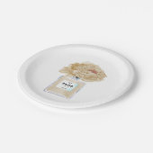 Champagne Peonies en Vrijgezellenfeest van parfum Papieren Bordje (Gekanteld)