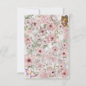 Champagne Peony bedankje Bedankkaart (Achterkant)