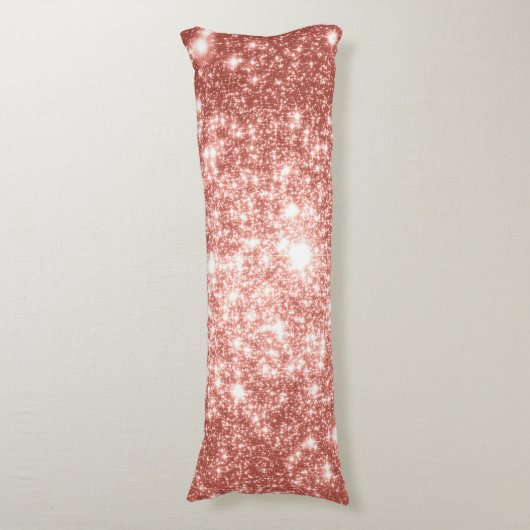 Champagne perzik sterren lichaam kussen (Voorkant Verticaal)