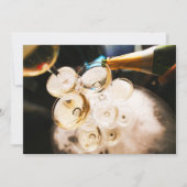 Champagne Photo Brunch & Bubble Handwriting Kaart (Achterkant)
