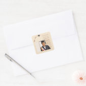 Champagne photo Graduation Party Vierkante Sticker (Envelop)