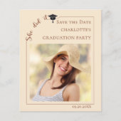 Champagne photo Graduation Save the Date Flyer (Voorkant)