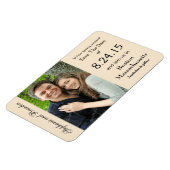 Champagne Photo Magnet Wedding Save the Date Magneet (Linkerzijde)