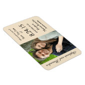 Champagne Photo Magnet Wedding Save the Date Magneet (Rechterzijde)