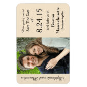 Champagne Photo Magnet Wedding Save the Date Magneet (Verticaal)