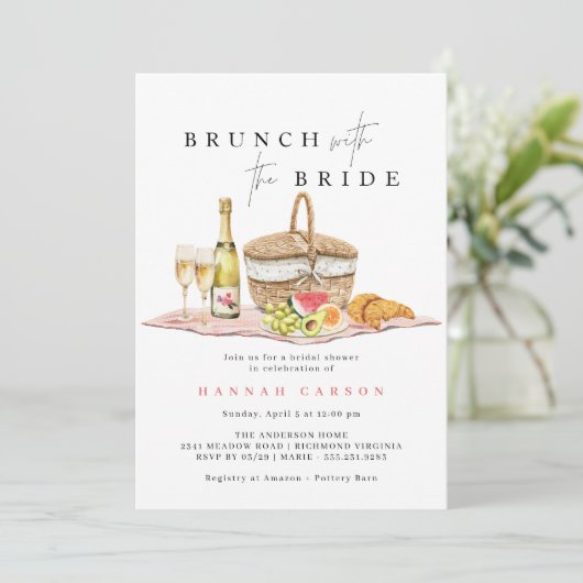 Champagne picknick | Brunch in het Schattige Vrijg Kaart (Staand voorkant)