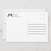 Champagne Pinguïns Valentijn Kaart (Achterkant)