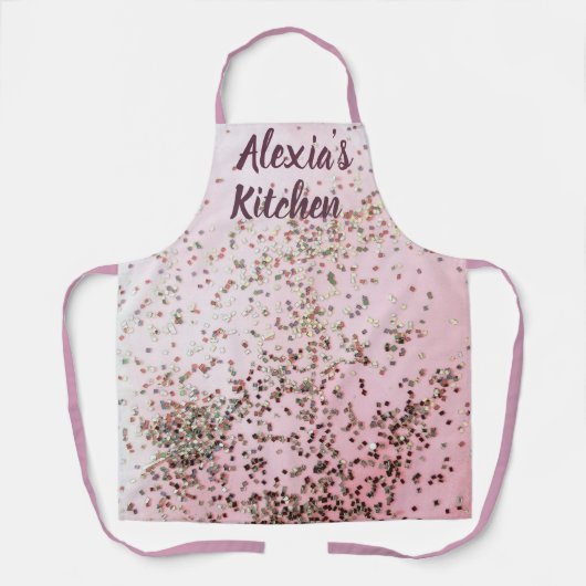 Champagne Pink Confetti Schort (Voorkant)