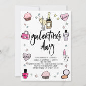 Champagne Pink Galentine Dag Kaart (Voorkant)