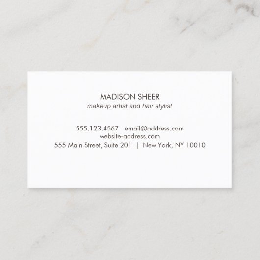 Champagne Pink Glitter Customer Loyalty 10 Punch (Achterkant)