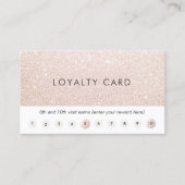 Champagne Pink Glitter Customer Loyalty 10 Punch (Voorkant)