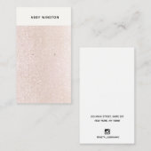 Champagne Pink Glitter Earring Display Visitekaartje (Voorkant / Achterkant)