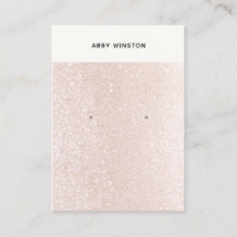 Champagne Pink Glitter Earring Display