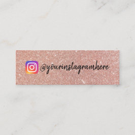 Champagne Pink Glitter Instagram Mini Visitekaartje