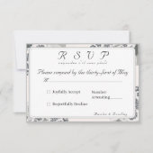Champagne-Pink Lace Wedding Response Kaart (Voorkant)