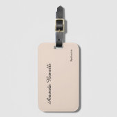 Champagne Pink Plain Simple Minimalist Modern Bagagelabel (Voorkant (verticaal))