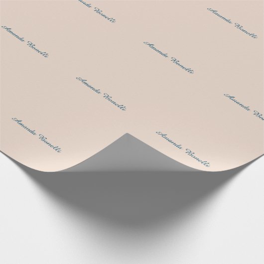 Champagne Pink Plain Simple Minimalist Modern Cadeaupapier (Hoek)