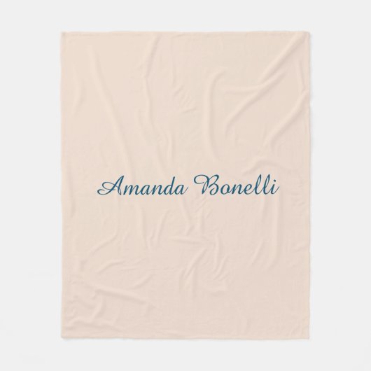 Champagne Pink Plain Simple Minimalist Modern Fleece Deken (Voorkant)