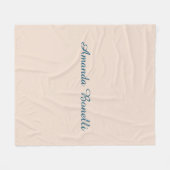 Champagne Pink Plain Simple Minimalist Modern Fleece Deken (Voorkant (Horizontaal))