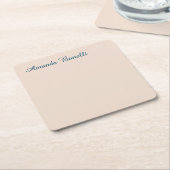 Champagne Pink Plain Simple Minimalist Modern Kartonnen Onderzetters (Schuin)