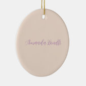 Champagne Pink Plain Simple Minimalist Modern Keramisch Ornament (Rechts)