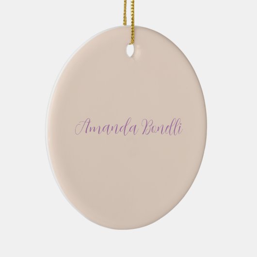 Champagne Pink Plain Simple Minimalist Modern Keramisch Ornament (Rechts)