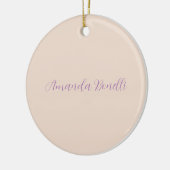 Champagne Pink Plain Simple Minimalist Modern Keramisch Ornament (Links)