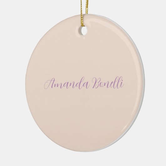 Champagne Pink Plain Simple Minimalist Modern Keramisch Ornament (Links)