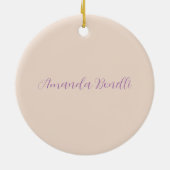 Champagne Pink Plain Simple Minimalist Modern Keramisch Ornament (Achterkant)