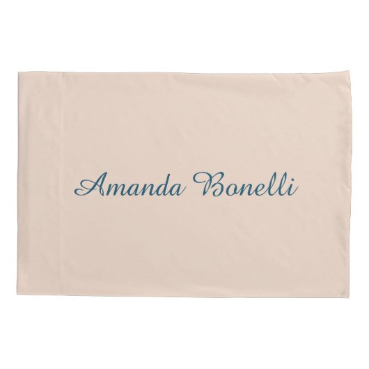 Champagne Pink Plain Simple Minimalist Modern Kussensloop (Achterkant)