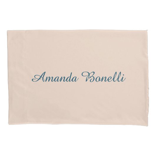 Champagne Pink Plain Simple Minimalist Modern Kussensloop (Voorkant)