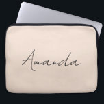 Champagne Pink Plain Simple Minimalist Modern Laptop Sleeve<br><div class="desc">Eenvoudig,  modern,  minimalistisch design. Deze sjabloon kan worden aangepast aan alle professionele beroepen.</div>