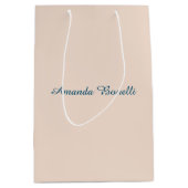 Champagne Pink Plain Simple Minimalist Modern Medium Cadeauzakje (Voorkant)