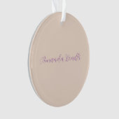 Champagne Pink Plain Simple Minimalist Modern Ornament (voorkant)