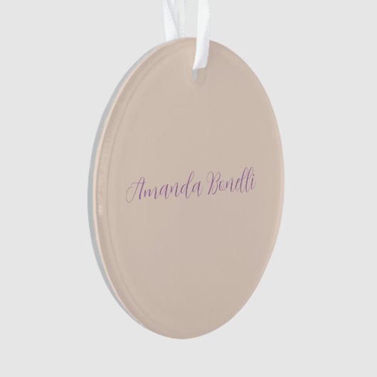 Champagne Pink Plain Simple Minimalist Modern Ornament (voorkant)